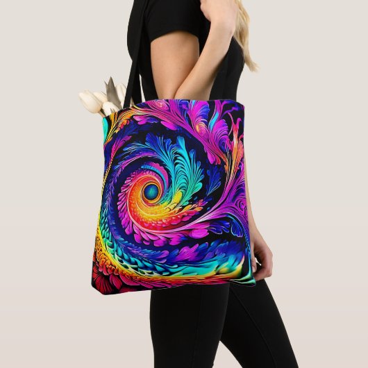 Colorful Psychedelic Spiral Art Tasche (Von Nahem)