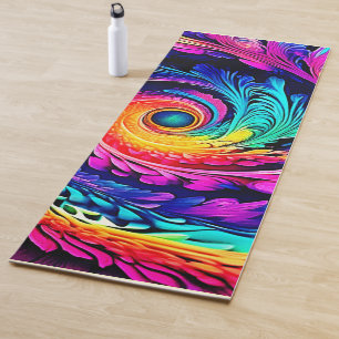 Colorful Psychedelic Spiral Art Yogamatte
