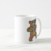 Colorful Psychedelic Teddy Bear Art Kaffeetasse (VorderseiteRechts)
