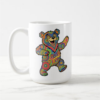 Colorful Psychedelic Teddy Bear Art Kaffeetasse
