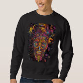 Colorful Psychedelic Voodoo Experience Trippy Hipp Sweatshirt (Vorderseite)