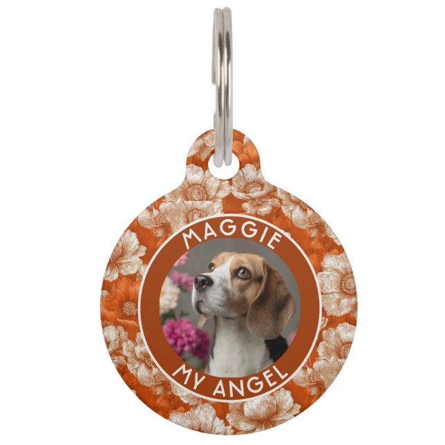 Colorful Puppy Gift Anemone Print Haustiermarke (Vorderseite)