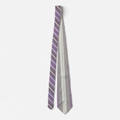Colorful Purple Fashion Inspired Diagonal Stripes Krawatte (Rückseite)