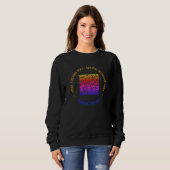 Colorful QR Code Sweatshirt Custom Text and Color (Vorne ganz)