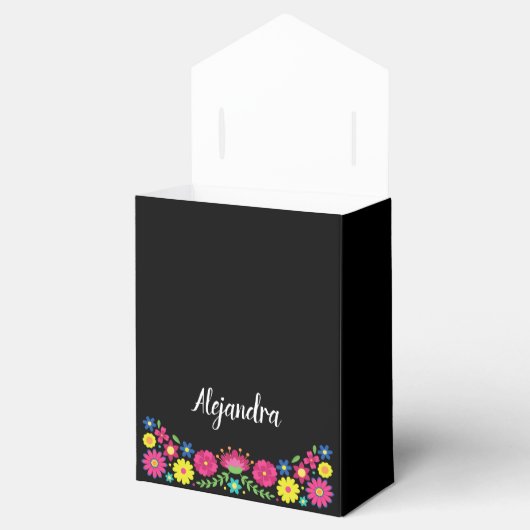 Colorful Quinceañera mexikanische Blume Papier Nap Geschenkschachtel (Geöffnet)