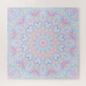 Colorful Quirky Boho Hippie Retro Pastel Mandala Puzzle (Horizontal)