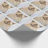 Colorful Quirky Cat Portrait Geschenkpapier (Ecke)