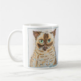 Colorful Quirky Cat Portrait Kaffeetasse