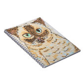 Colorful Quirky Cat Portrait Notizblock (Rechte Seite)