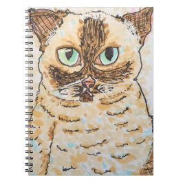 Colorful Quirky Cat Portrait Notizblock