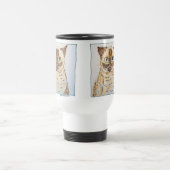 Colorful Quirky Cat Portrait Reisebecher (Mittel)