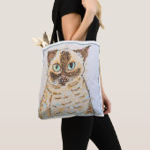 Colorful Quirky Cat Portrait Tasche (Von Nahem)