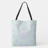 Colorful Quirky Groovy Eclectic Pastel Mandala Tasche (Rückseite)