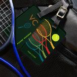 Colorful Racquets Personalized Gepäckanhänger<br><div class="desc">A color design about tennis to identify tennist bags</div>