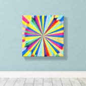 Colorful Radial Burst Leinwanddruck (Insitu (Holzboden))