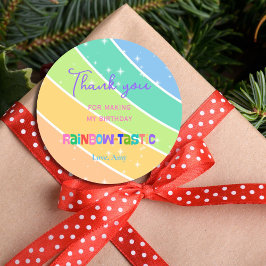 Colorful Rainbow 1st Birthday Runder Aufkleber