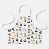 Colorful Rainbow Cake Desserts & Sprinkles Pattern Schürze (Vorderseite)