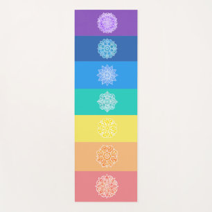 Colorful Rainbow Chakras Mandalases Yoga Mat Yogamatte