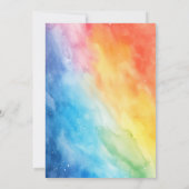 Colorful Rainbow Cloud Nine Birthday Einladung (Rückseite)