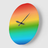 Colorful Rainbow color gradient Große Wanduhr (Winkel)