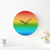 Colorful Rainbow color gradient Große Wanduhr (Zuhause)