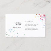 Colorful Rainbow Confetti Bokehn Visitenkarte (Rückseite)