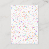 Colorful Rainbow Confetti Wedding Vielen Dank Platzkarte (Rückseite)