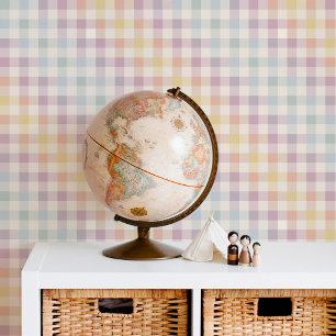 Colorful Rainbow Gingham Wallpaper Tapete