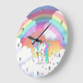 Colorful Rainbow Große Wanduhr (Winkel)