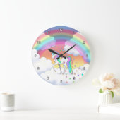 Colorful Rainbow Große Wanduhr (Zuhause)