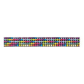 Colorful Rainbow Hearts Pattern Ripsband (Vorderseite)