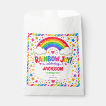 Colorful Rainbow Joy 7th Birthday boy Party