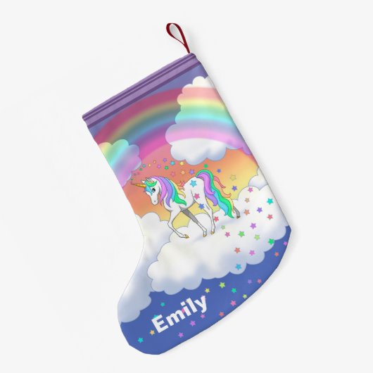 Colorful Rainbow Kleiner Weihnachtsstrumpf (Rückseite (Hängend))