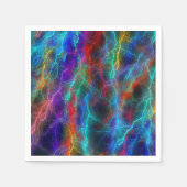 Colorful Rainbow Lightning Storm Serviette (Vorderseite)
