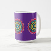 Colorful Rainbow Mandala Mug Kaffeetasse (VorderseiteRechts)