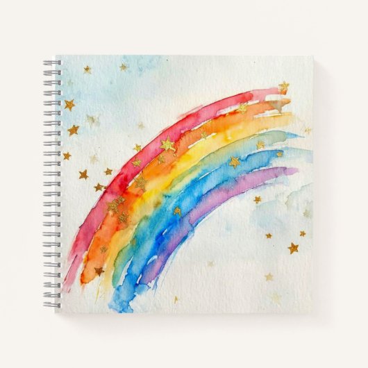 Colorful Rainbow Notebook.  Notizblock (Vorderseite)