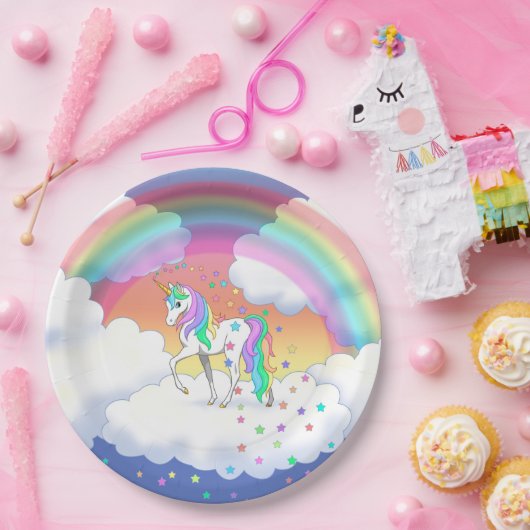 Colorful Rainbow Pappteller (Party)