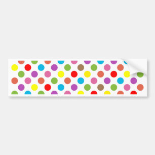 Colorful rainbow polka dots pattern autoaufkleber