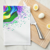 Colorful Rainbow Rose Geschirrtuch (Viertel Falte)