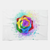 Colorful Rainbow Rose Geschirrtuch (Horizontal)