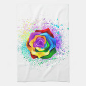 Colorful Rainbow Rose Geschirrtuch (Vertikal)