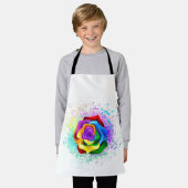 Colorful Rainbow Rose Schürze (Getragen)