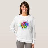 Colorful Rainbow Rose T-Shirt (Vorne ganz)