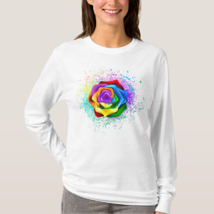 Colorful Rainbow Rose T-Shirt