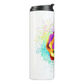 Colorful Rainbow Rose Thermosbecher (Nach links gedreht)