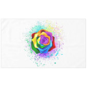Colorful Rainbow Rose Tischdecke (Vorderseite (Horizontal))