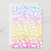 Colorful Rainbow Sequin Glitter Safari Birthday Einladung (Rückseite)