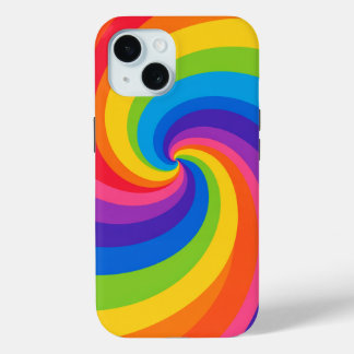 Colorful Rainbow Swirl Abstract Phone Case – Bold