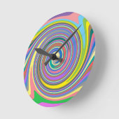 Colorful rainbow swirl pattern runde wanduhr (Winkel)