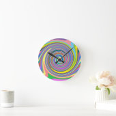 Colorful rainbow swirl pattern runde wanduhr (Zuhause)